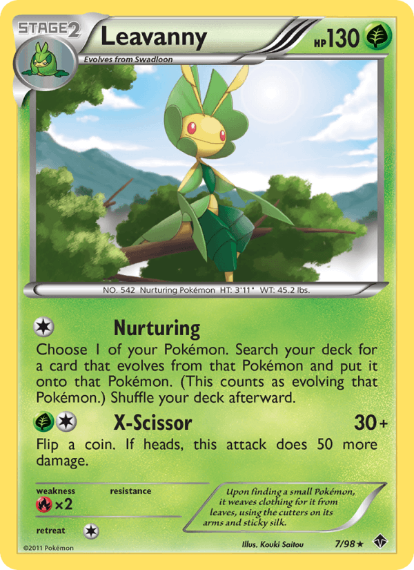 Leavanny 7/98 Emerging Powers English Pokémon card