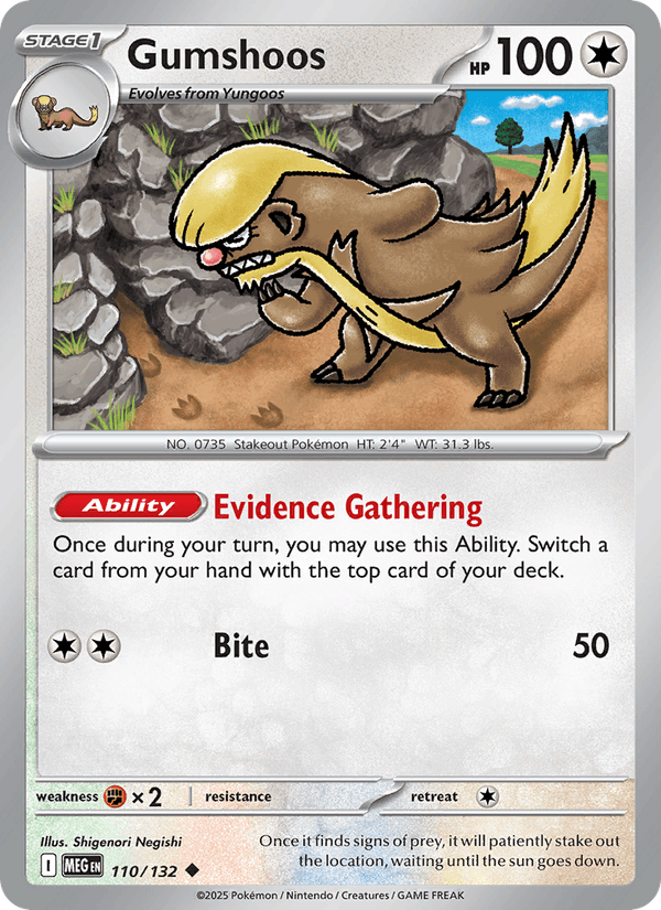 Gumshoos 110/132 Mega Evolution English Pokémon card