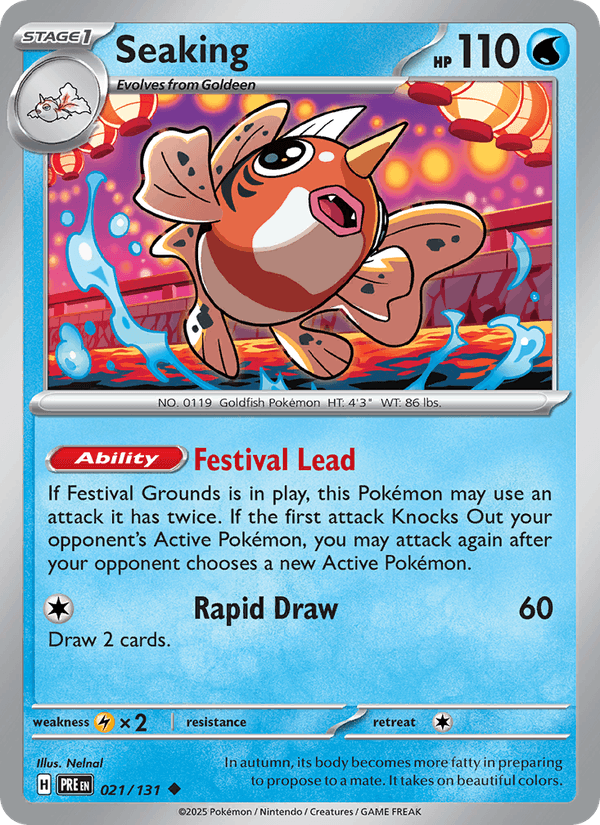 Seaking 21/131 Prismatic Evolutions English Pokémon card