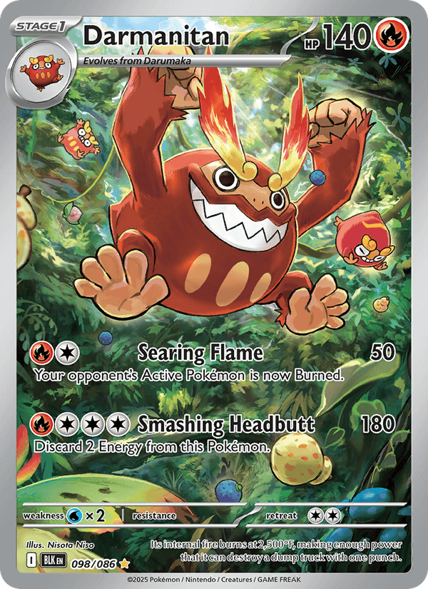 Darmanitan 98/86 Black Bolt English Pokémon card