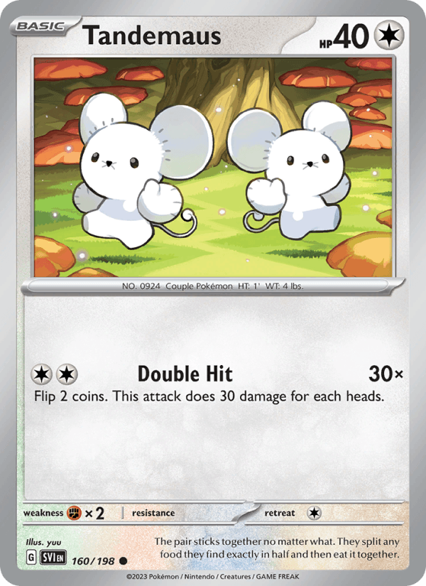 Tandemaus 160/198 Scarlet & Violet English Pokémon card