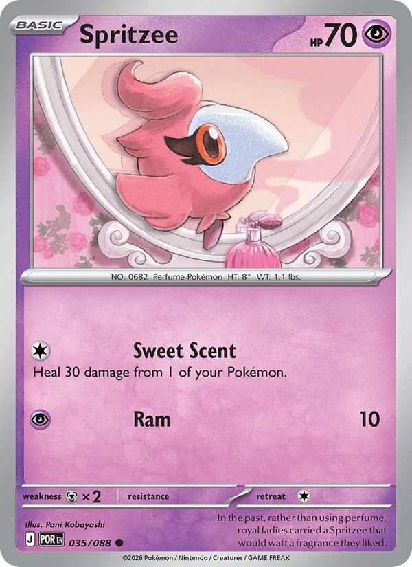 Spritzee 35/88 Perfect Order English Pokémon card