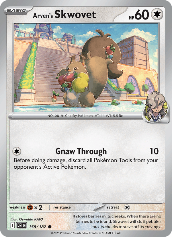 Arven's Skwovet 158/182 Destined Rivals English Pokémon card