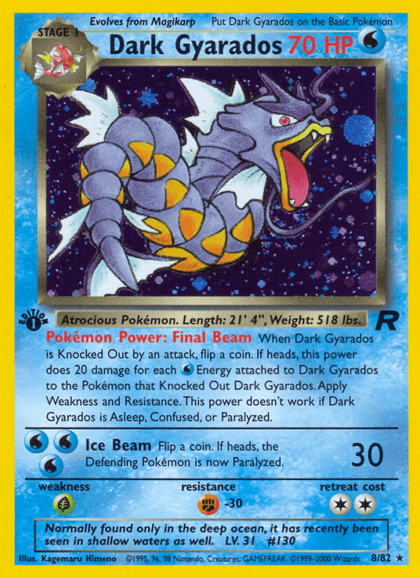 Dark Gyarados 8/82 Team Rocket English Pokémon card