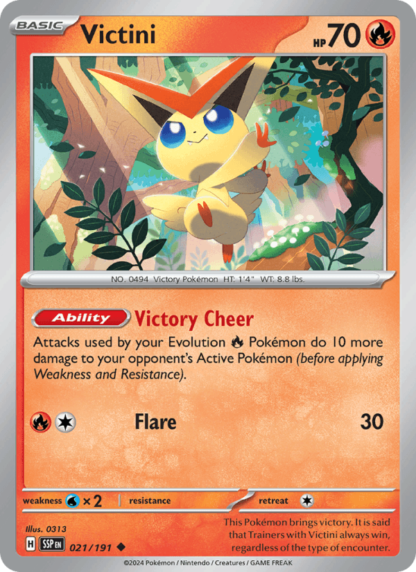 Victini 21/191 Surging Sparks English Pokémon card
