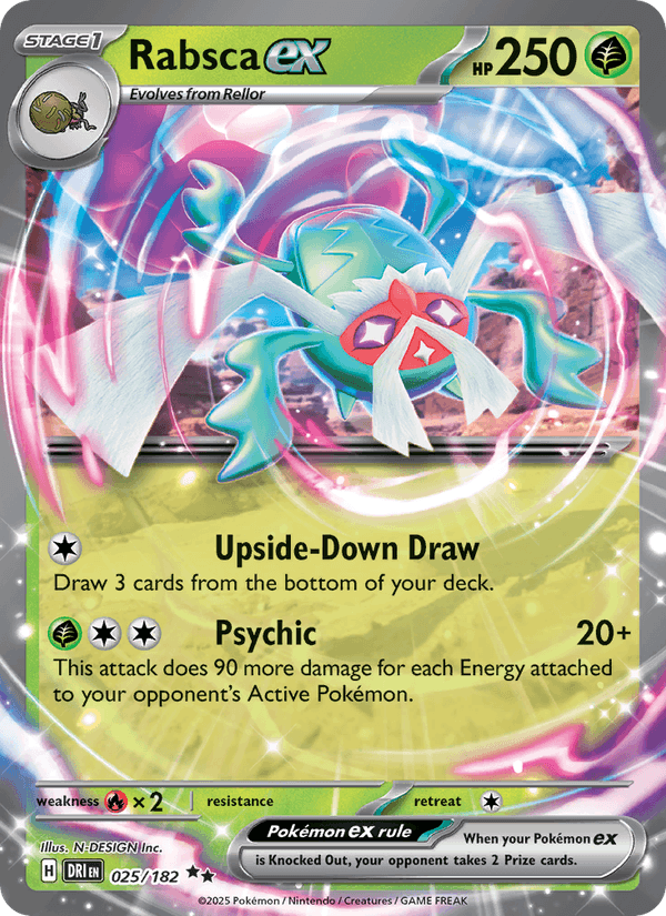 Rabsca ex 25/182 Destined Rivals English Pokémon card