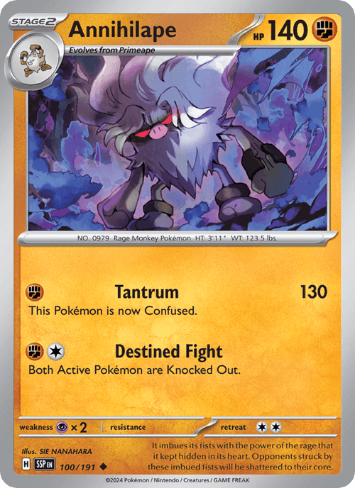 Annihilape 100/191 Surging Sparks English Pokémon card