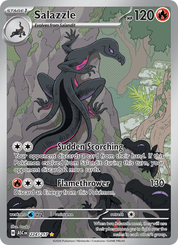 Salazzle 224/217 Ascended Heroes English Pokémon card
