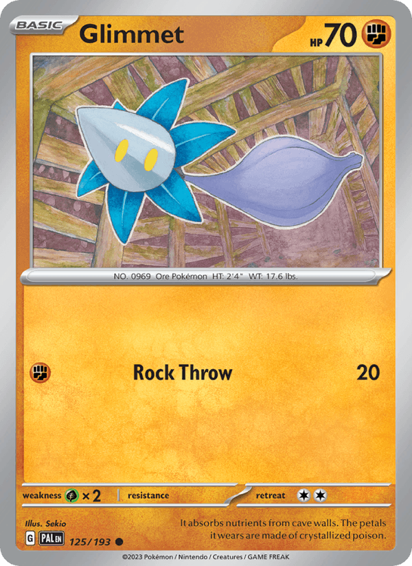 Glimmet 125/193 Paldea Evolved English Pokémon card
