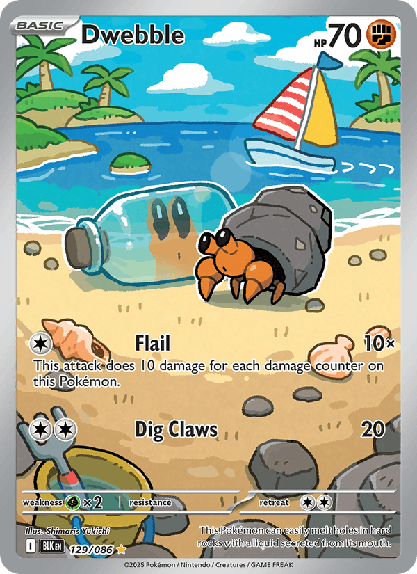 Dwebble 129/86 Black Bolt English Pokémon card