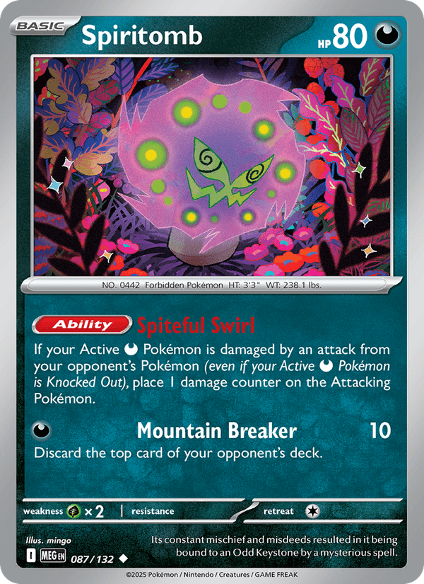 Spiritomb 87/132 Mega Evolution English Pokémon card
