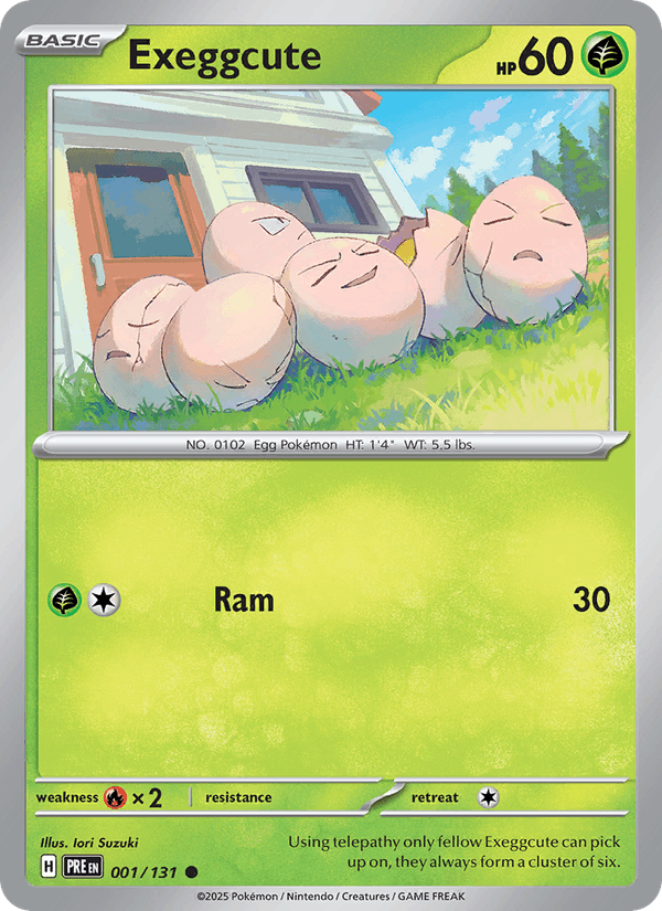 Exeggcute 1/131 Prismatic Evolutions English Pokémon card