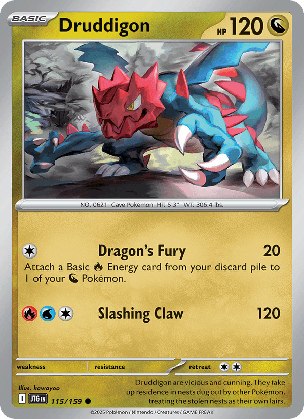 Druddigon 115/159 Journey Together English Pokémon card