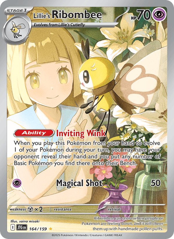 Lillie's Ribombee 164/159 Journey Together English Pokémon card