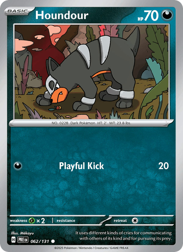 Houndour 62/131 Prismatic Evolutions English Pokémon card