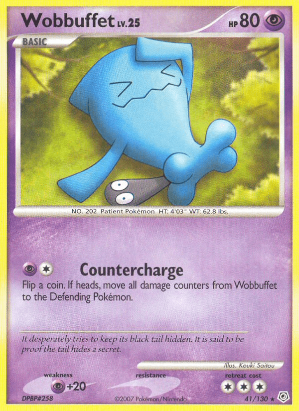 Wobbuffet 41/130 Diamond & Pearl English Pokémon card