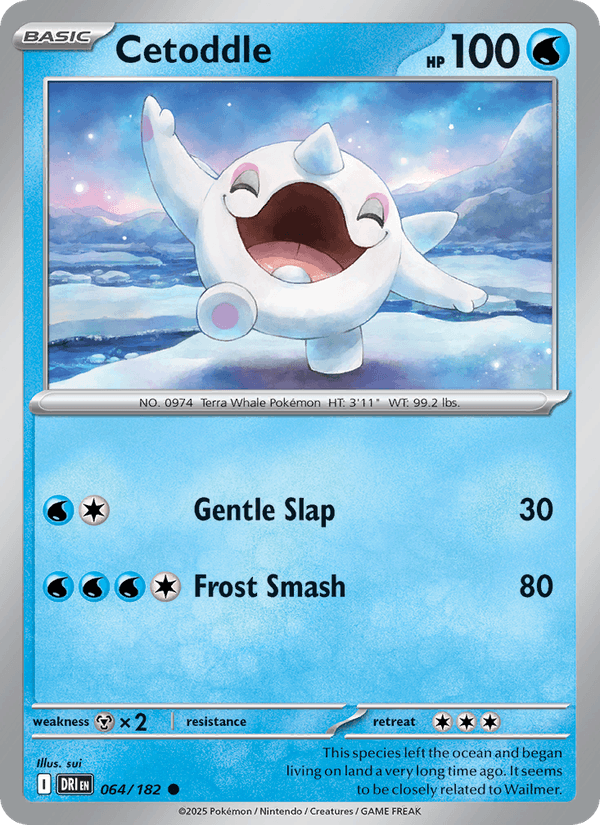 Cetoddle 64/182 Destined Rivals English Pokémon card