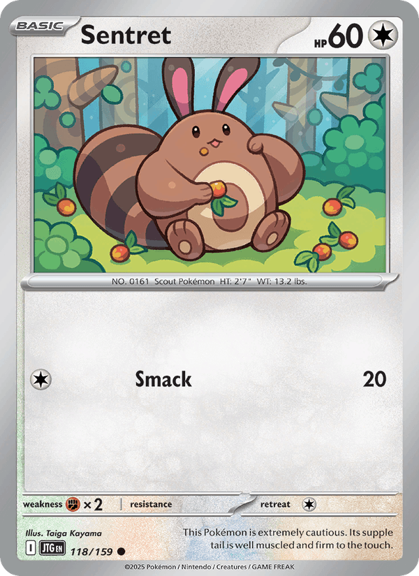 Sentret 118/159 Journey Together English Pokémon card