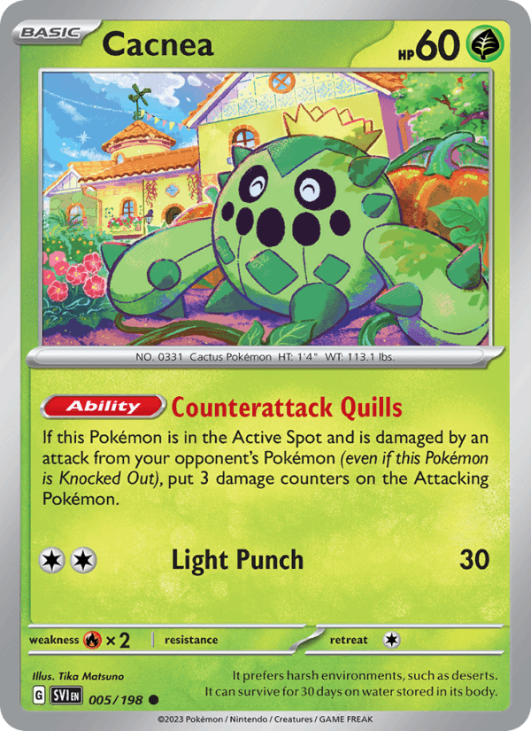 Cacnea 5/198 Scarlet & Violet English Pokémon card