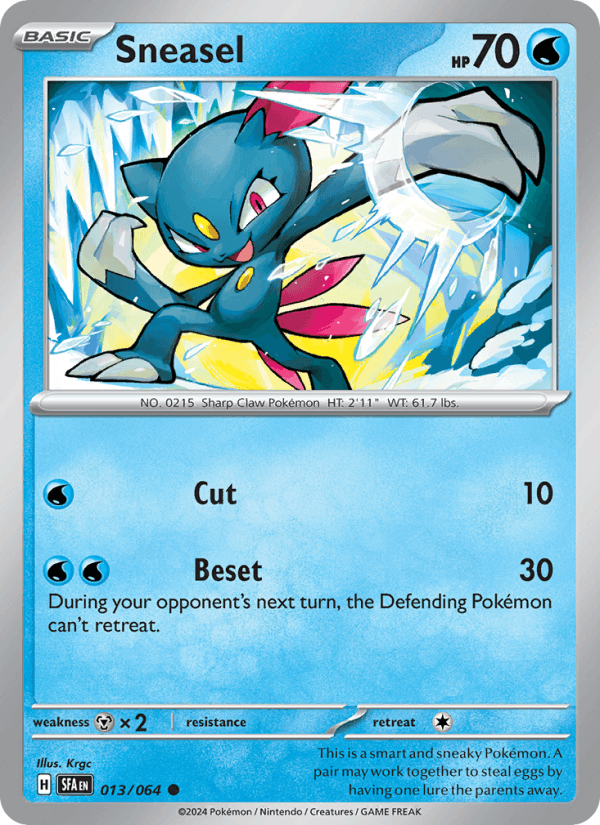 Sneasel 13/64 Shrouded Fable English Pokémon card