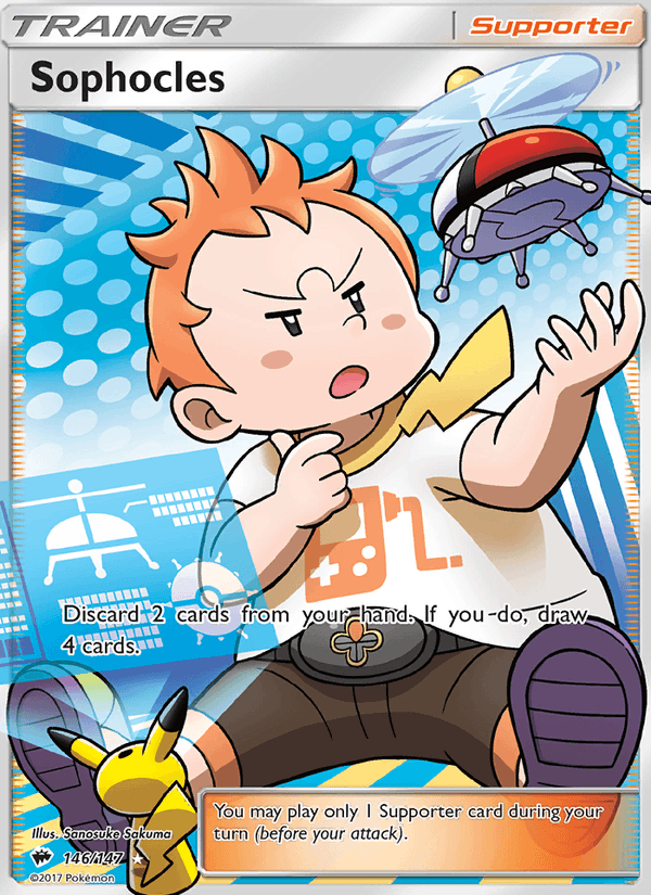 Sophocles 146/147 Burning Shadows English Pokémon card