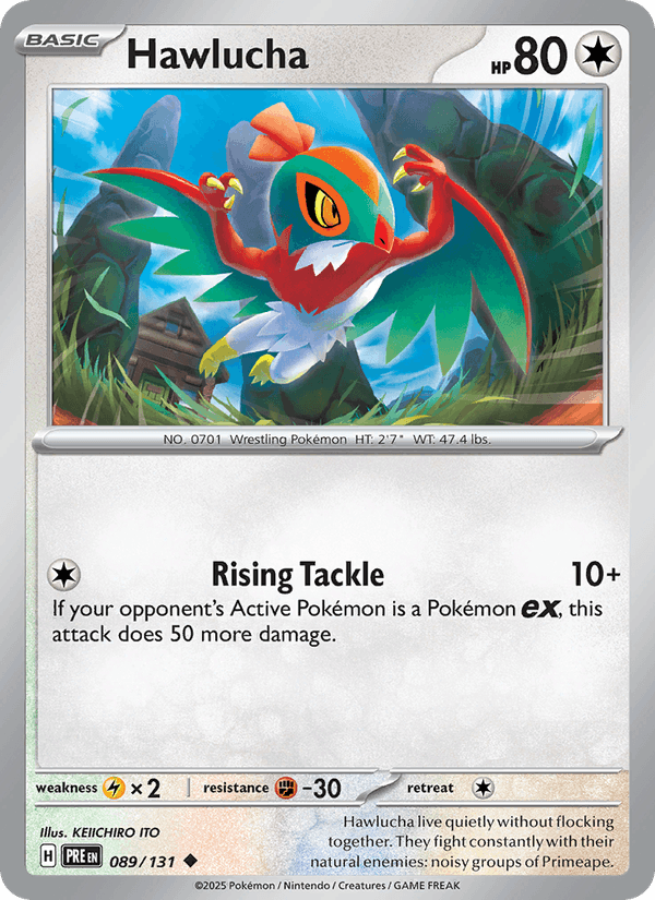 Hawlucha 89/131 Prismatic Evolutions English Pokémon card