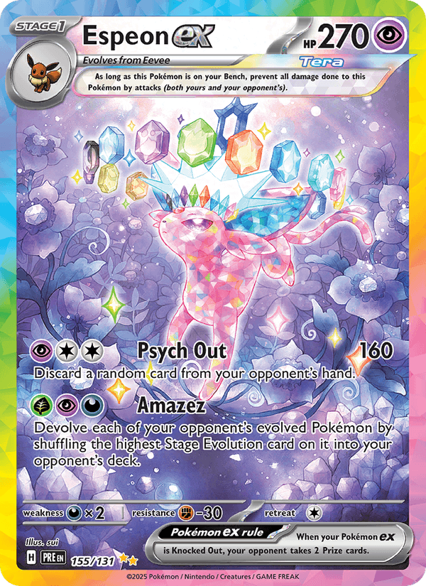 Espeon ex 155/131 Prismatic Evolutions English Pokémon card