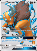 Tauros GX 144/149 Sun & Moon Base Set English Pokémon card