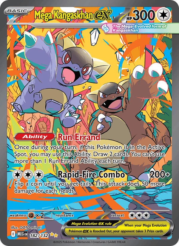 Mega Kangaskhan ex 182/132 Mega Evolution English Pokémon card
