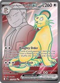 Team Rocket's Persian ex 219/182 Destined Rivals English Pokémon card