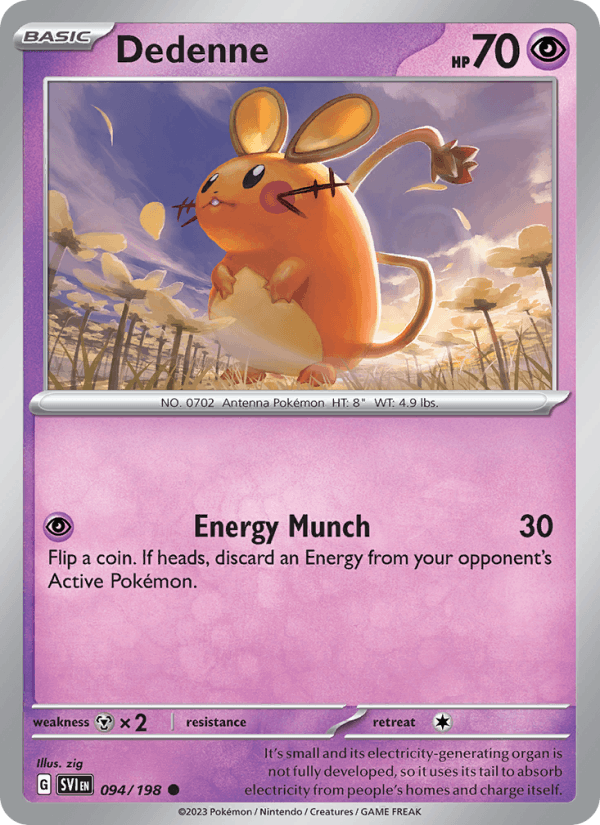 Dedenne 94/198 Scarlet & Violet English Pokémon card