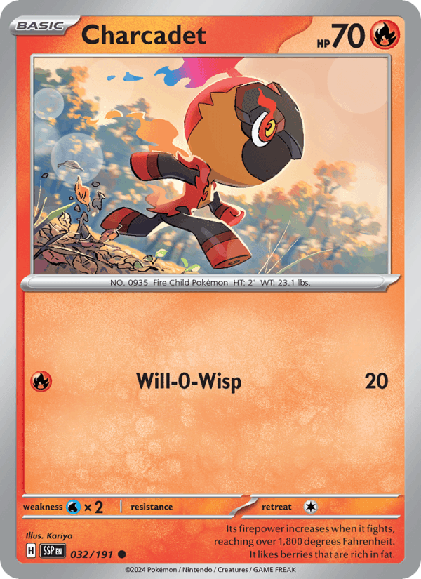 Charcadet 32/191 Surging Sparks English Pokémon card