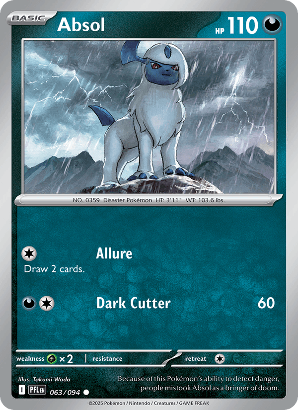Absol 63/94 Phantasmal Flames English Pokémon card