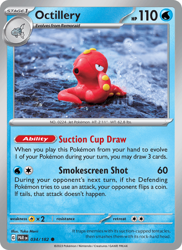 Octillery 34/182 Paradox Rift English Pokémon card