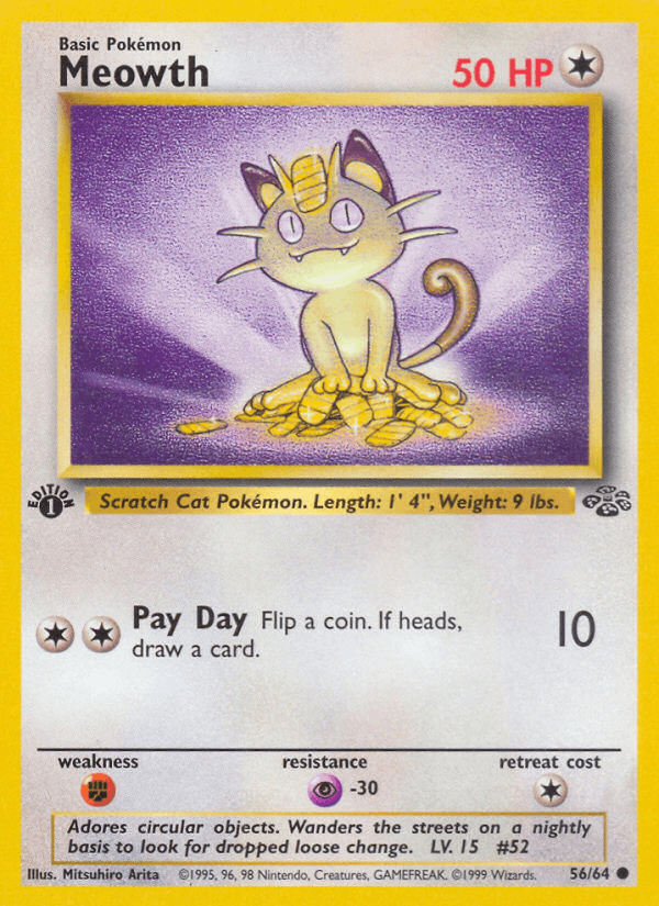 Meowth 56/64 Jungle English Pokémon card
