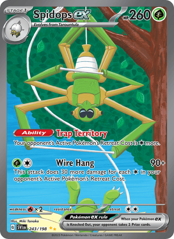Spidops ex 243/198 Scarlet & Violet English Pokémon card