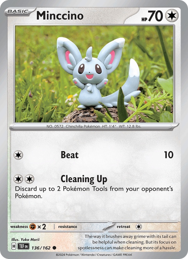Minccino 136/162 Temporal Forces English Pokémon card