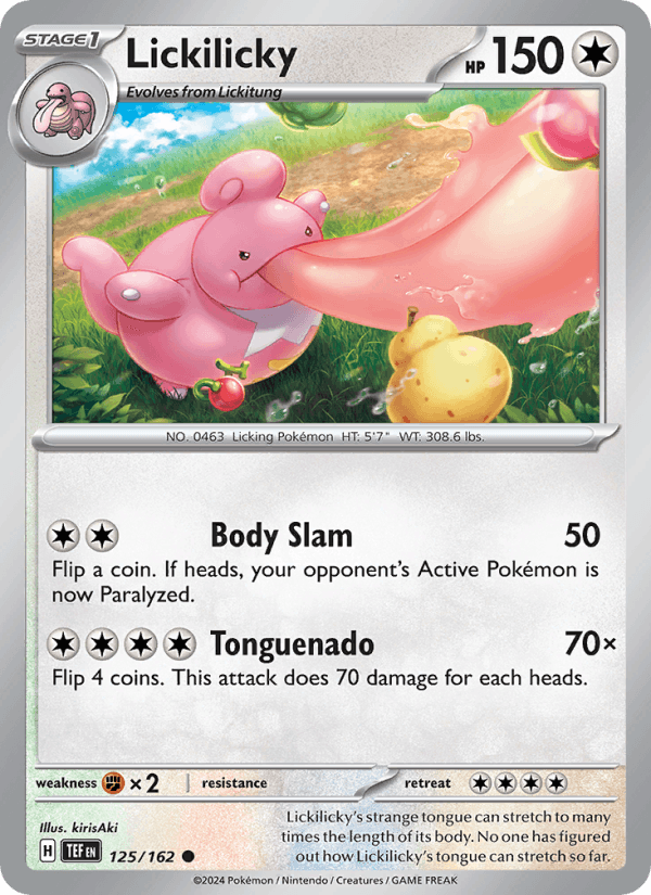 Lickilicky 125/162 Temporal Forces English Pokémon card