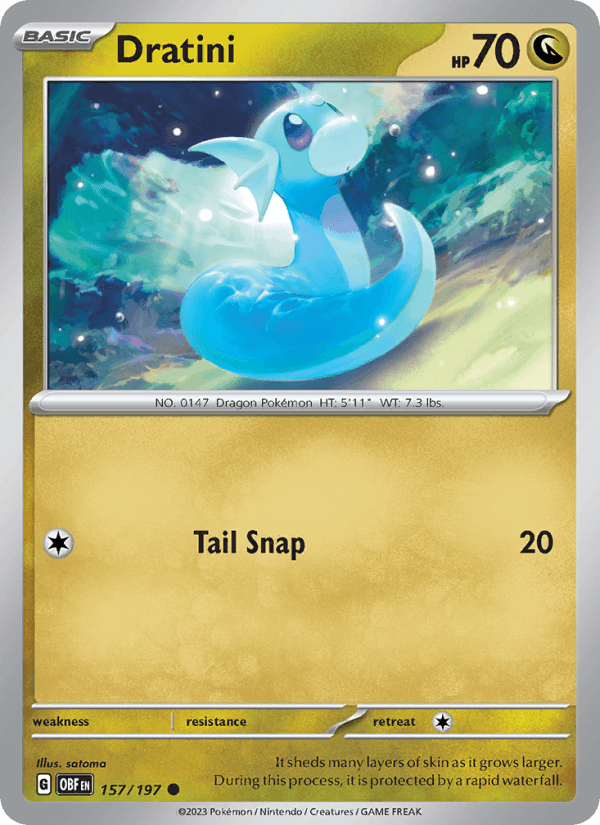 Dratini 157/197 Obsidian Flames English Pokémon card