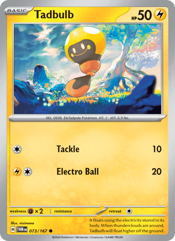 Tadbulb 73/167 Twilight Masquerade English Pokémon card