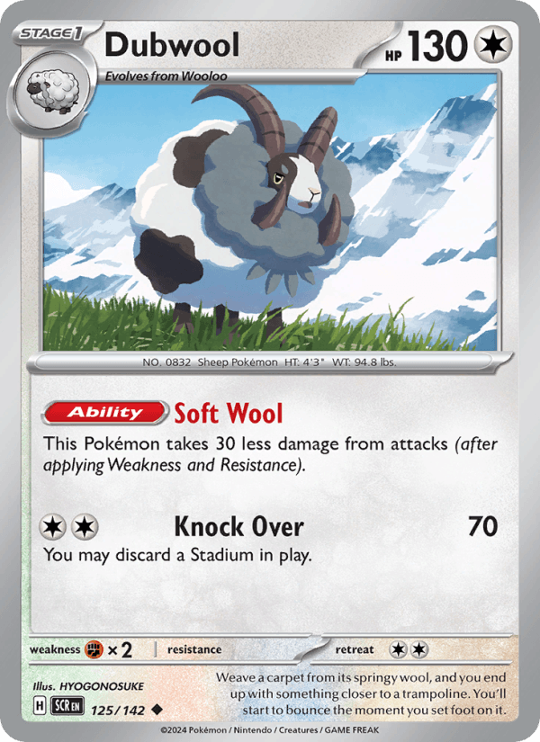 Dubwool 125/142 Stellar Crown English Pokémon card