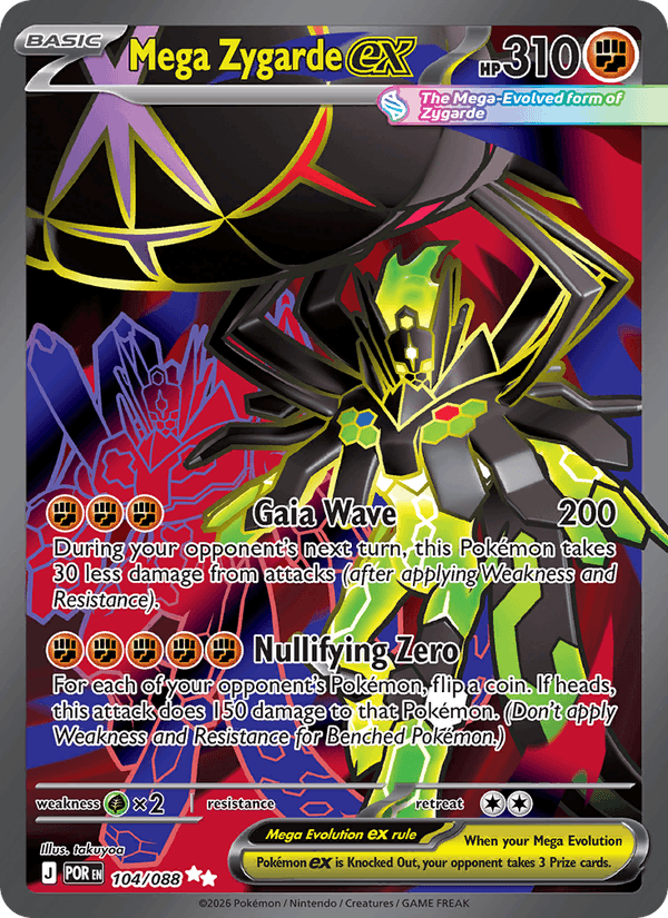 Mega Zygarde ex 104/88 Perfect Order English Pokémon card