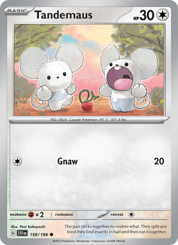 Tandemaus 159/198 Scarlet & Violet English Pokémon card