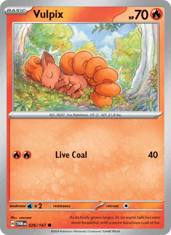 Vulpix 26/167 Twilight Masquerade English Pokémon card