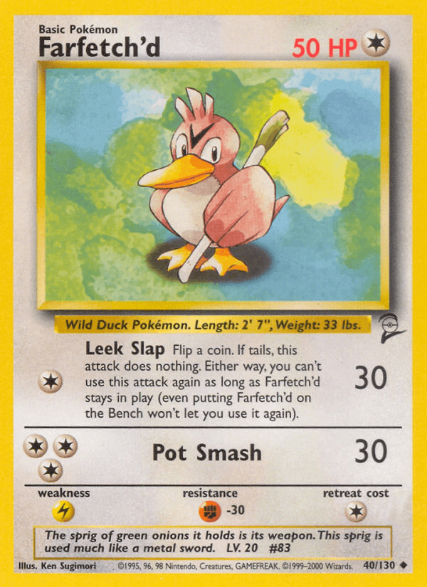Farfetch'd 40/130 Base Set 2 English Pokémon card