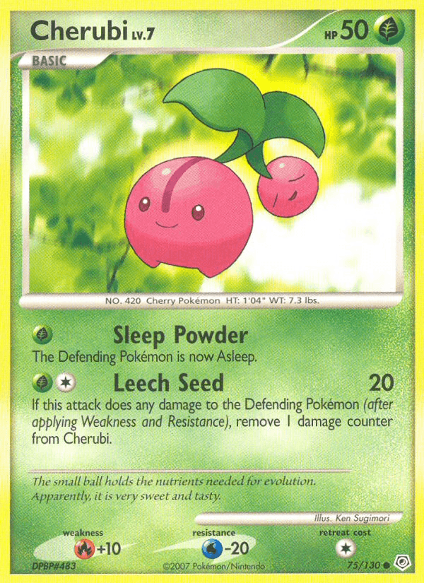 Cherubi 75/130 Diamond & Pearl English Pokémon card