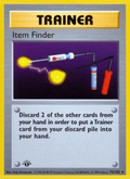 Item Finder 74/102 Base Set English Pokémon card