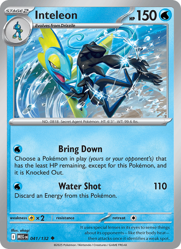 Inteleon 41/132 Mega Evolution English Pokémon card