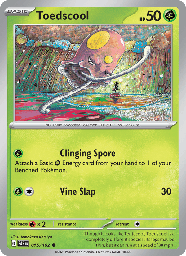 Toedscool 15/182 Paradox Rift English Pokémon card