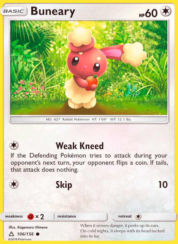 Buneary 106/156 Ultra Prism English Pokémon card